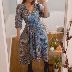 Calvin Klein Sheer Dress with slip